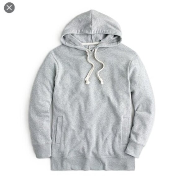 J. Crew Tops - NWT-S,M-J.Crew Tunic hoodie sweatshirt in fleece